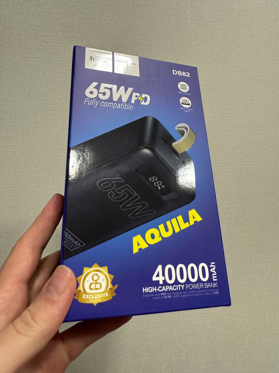 ⛺️ Hoco DB82 40 000mAh  65W Акула